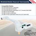 Windshield Washer Fluid Reservoir Tank Assembly w/Pump, Cap & Sensor Compatible with Chevrolet Equinox, for GMC Terrain 2018 2019 2020 2021 2022 Replace 84768722 GM1288235