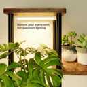 Bamworld Tall Plant Stand Indoor with Grow Light Corner Plant Stand for Indoor Plants 5 Tier Metal Wood Plant Shelf with Grow Lights for Living Room Bedroom Patio Garden Balcony Decor (Brown Oak plus)