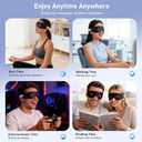 Red Light Therapy for Eyes, 630nm & 850nm Infrared Eye Pods for Eye Bags, Dark Circles, and Wrinkles, Red Light Therapy Glasses with Light-Blocking Eye Mask to Reduce Puffiness and Fine Lines Black