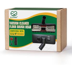 EZ SPARES 1 1/4 inch 32mm Universal Vacuum Cleaner Euro Floor Brush Head Brush Attachment for Floor and Carpet Combo Tool (Black)