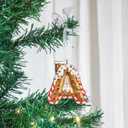 Christmas Letter Ornaments, Letter Ornaments for Xmas Tree,Hanging Christmas Ornament Gift for Mother Friends Sister Wife Grandma Women Men (Gingerbread Man)