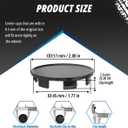 4 Pack Wheel Center Caps Kit for MiTo, OD 51 mm / 2 inch ID 45 mm / 1.77 inch Hub Caps, Snap-in Black ABS-Plastic Rim Covers
