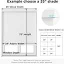 Joydeco 100% Blackout Roller Shades (Pro), Free-Stop Cordless Blinds for Windows, UV Protection, Natural Woven Blinds for Home and Office, Light-Proof Aluminum Cover (35" W x 75" H, White)