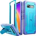 URBANITE for Google Pixel 7A Case, Military Grade Rugged Shockproof Protective Cover with Kickstand (Blue and Purple)