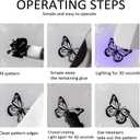 3 x Nail Art Silicone Molds 3D Nail Art Mold Multi-Shape Butterfly Embossed Silicone Molds Suitable for DIY Nail Art Decoration