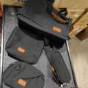 KKXIU Large Canvas Tote Bag for Women with Zipper and Compartments Crossbody Work Bible Messenger Purse Bag With Pockets (Black Set)