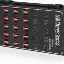 300W USB~c Charging Station, 60 Port (40 USB A & 20 USB~C Port) USB~C Charger Block, Fast Charging Station for Multiple Devices, Desktop USB Charger Compatible for iPhone, iPad, Tablets