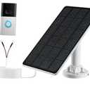 Solar Panel Charger Compatible with Ring Video Doorbell 3/3+/4, Battery Video Doorbell Plus, 13ft Waterproof Charging Cable, 360°Adjustable Mount,5W 5V, 7.5 * 6.4"
