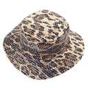 Bucket Hat Reversible Wide Brim UV Protection Fishing Hiking Foldable Summer Sun Hat Beach Travel Party Hat (US, Alpha, One Size, Leopard)
