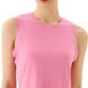 Women's Open Back Workout Tops - Sleeveless Yoga Tank Tops for Women, Moisture-Wicking Athletic Shirts for Running (Pink, XXL)