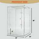 12x12x18 Clear Acrylic Reptile Enclosure, Front Opening, 360° View Tank