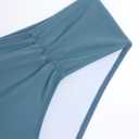 ZAFUL Women's Spaghetti Strap Tankini Swimsuits V Neck Tummy Control Tie Side Thong Bikini Swimsuits 2 Piece Bathing Suits (Large, 7-blue)