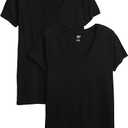 GAP Women's 2-Pack Favorite V-Neck Tee T-Shirt -L