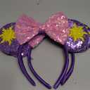 FANYITY Mouse Costume Ears,2 Pcs Mouse Ears Headbands for Girls & Women Party,Size Free (Purple sun 2)