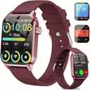 Smart Watches for Men Women, 1.83 inches HD Smartwatch with 120 Sports Modes, Heart Rate/Sleep Monitor, IP67 Waterproof, Bluetooth Call and Music Control (Wine Red)