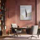 LEVERUP Modern Wall Decorations Abstract Wall Art Canvas Grey Painting Posters for Dining Room Living Room Office 3240 Inchs Ready To Hang, 42"L x 34"W