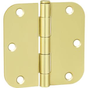 goldenwarm 48-Pack 3.5 Inch Polished Brass Door Hinges - Bright Gold 3-1/2'' x 3-1/2'' Hinges with 5/8'' Radius Corners - Interior Door Hardware