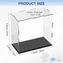 M METERXITY 1-Pack Acrylic Display Case, 7.9x3.9x7.9 Inch/20x10x20cm Acrylic Clear Display Case Box with Black Wooden Base for Collectibles, Dustproof Showcase [Black, Clear]