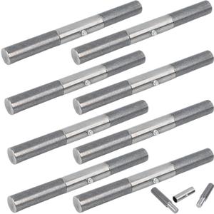 Mindoub 4-Pack 10" Weld-On Trailer Ramp Hinges - Heavy-Duty Zinc-Plated Steel, Greasable Design with 3/4" Detachable Pin - 500 lbs Capacity for Cargo/Utility/Lawn Trailers, Swing Gates, Dump Doors