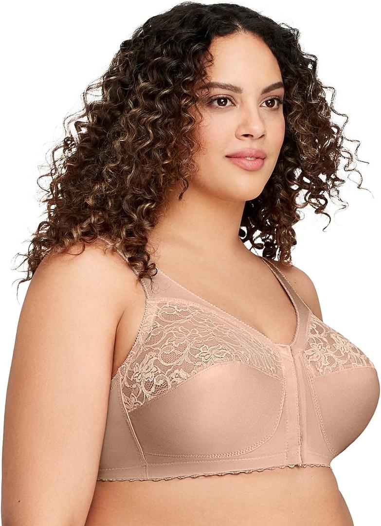 Glamorise Women's Full Figure MagicLift Front Close Support Bra #1200 (Beige) 38DD