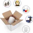 6x6x6 Shipping Boxes for Small Business,40 Pack White Corrugated Cardboard Box for Packaging, Mailing, Storage
