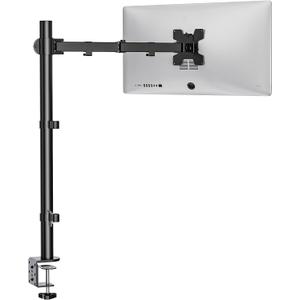 WALI Monitor Arm Mount for Desk, Single Extra Tall Computer Desk Mount, Monitor Bracket Mount Stand Single, up to 32 inch, 22 lbs (M001XL), Black