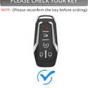 for Ford Leather Key Fob Cover with Keychain Compatible with Fusion Mustang F150 Edge Explorer Lincoln MKZ MKC MKX