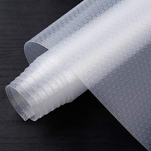 HooTown Shelf Liner Kitchen Cabinet Drawer Mats 23.6 Inch Wide x 6.5 Feet Long, Non Slip EVA Plastic Water Resistant Pad for Bathroom Drawers,Shoe Shelves, Under Sink, Clear