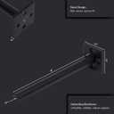 Rose's Rustics Heavy Duty Floating Shelf Bracket 6 Inch Rod (6 Pcs) Solid Steel Hidden Shelf Brackets for Floating Wood Shelves - Blind Shelf Support - Mounting Hardware Included - 1.5 Inch