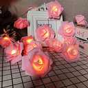 Mothers Day Decorations Rose Lights - Mother's Day Decor Flower Fairy Lights - Birthday Valentines Wedding Anniversary Proposal Party Decor String Light - 14.7FT 30LED Battery Operated, Pink