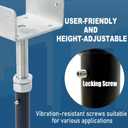 4 Pack U-Shaped Floor Jack for 4x2, 4x4, 4x6 Joists - Adjustable Steel Telepost with U-Head, Mini Screw Jack, Post Jack.6-9 Inch Adjustment Range.