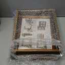 Egofine 2 Pack 8x10 Rotating Floating Picture Frames,DoubleSided Display with HD Glass Front Wooden Distressed Frame for Vertical or Horizontal Tabletop Display, Carbonization