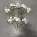  8 Packs Peonies Artificial Flowers Vintage Faux Peony Bouquet Fake Flower for Vase Silk Floral Arrangements for Table Centerpiece Wedding Decoration Indoor Home Decor White