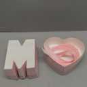 Geoto 6 Pack 17.3"x6"x2" Pink/Red/White Creative Mother's Day Packaging Idea Fillable MOM Letter Shaped Gift Boxes (Pink with Window)