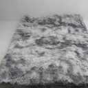 Large Shag Area Rugs 6 x 9, Tie-Dyed Plush Fuzzy Rug for Living Room, Ultra Soft Fluffy Furry Rugs for Bedroom, Indoor Carpet Nursery Rugs for Kids Room Home Decor, Light Grey