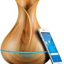 Smart Wifi Wireless Essential Oil Aromatherapy Diffuser - Works With Alexa & Google Home – Phone App & Voice Control - 400ml Ultrasonic Diffuser & Humidifier - Create Schedules - LED & Timer Settings