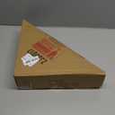 Wooden Flag Box Display Case for Small 3'x5' Folded American Flag (Not fit 9.5'x5' Burial Flag), Military Veteran Flag Shadow Box with HD Tempered Glass, Wall Mounted Triangle Flag Frame, Brown Finish