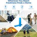 Wider Aluminum Toothbrush Travel Case, Portable Travel Toothbrush Holder, Durable Manual Toothbrush Box Container for Traveling, Bathroom, Camping, Business Trip, Blue (1 Pack (Large))