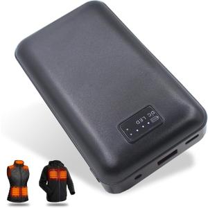 16000mAh 7.4V Heated Jacket Battery for Ororo Heated Jacket/Vest, Rechargeable Power Bank with DC/USB/Type-C Output for Heated Hoodies (7.4V)