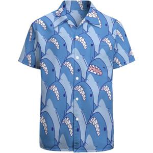Funny Hawaiian Shirt for Men Casual Short Sleeve Button Down Beach Shirts Printed Tropical Vacation Shirts (XL)