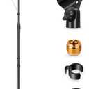 Microphone Stand Mic Floor Stand, Adjustable Height from 39" to 66", 180 Rotatable Mic Clip Heavy Duty Round Base Boom Mic Arm Stand for Stage, Studios, Kids