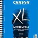 Canson XL Series Mixed Media Pad, Side Wire, 9x12 inches, 60 Sheets  Heavyweight Art Paper for Watercolor, Gouache, Marker, Painting, Drawing, Sketching