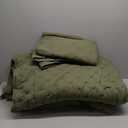ROARINGWILD California Cal King Size Quilt Bedding Sets with 2 Pillow Shams, Green Olive Sage Oversized Lightweight Bedspread Coverlet, All Season, 3 Pieces, 118x106 inches
