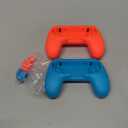 FASTSNAIL Grips Compatible with Nintendo Switch for Joy Con & OLED Model for Joycon, Wear-Resistant Handle Kit and Non-Slip Thumb Grips for Switch Joycon 1 for 3DS & 2DS Accessory Kits (Blue and Red)