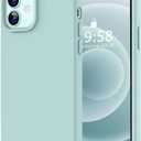 LOVE 3000 Designed for iPhone 12 Case/iPhone 12 Pro Case, Premium Silicone with [Soft Anti-Scratch Microfiber Lining] Shockproof Protective Phone Case for Men Women Girls 6.1", Mint