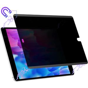 Magnetic Privacy Screen Protector for iPad 9th 8th 7th Generation 10.2 Inch & iPad Air 3th & iPad Pro 10.5 In, Removable Anti Blue Light Glare Spy Private Filter, High Sensitive BubbleFree