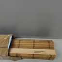 UNISHADES No Drill Cordless Bamboo Roman Shades, Light Filtering Woven Natural Bamboo Window Covering, Easy Install Roman Style Shade, for Window Size 29" W 64" H - Alternate Teak