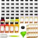 48pcs 8oz Juice bottle with caps,Plastic bottles with caps, Reusable Clear Bulk Beverage Containers for Juice, Milk and Other Beverages