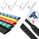 45MM X-Tube Heat Shrink Sleeve Tubing for Rod Handle Cork Non Slip Waterproof Insulation 1 Meter Blue (Blue, 45mm)