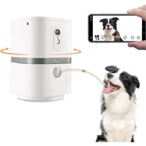 Petalk AI II Dog Camera with Speaker no Subscription,Dog Camera Automatic Treat Dispenser, WiFi Pet Camera with 180 Pan Full-Room View,(2.4G WiFi Only
